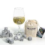 Bag of 10 Sidobre clear granite ice cubes