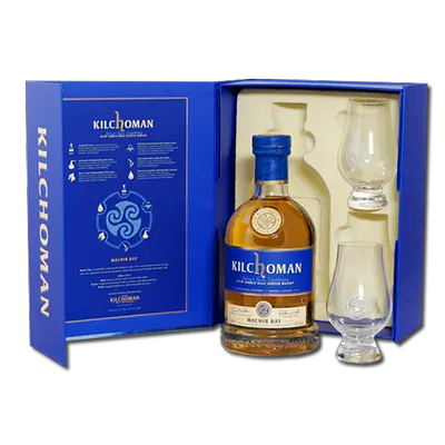 Single Malt Whisky Islay KILCHOMAN Machir Bay Coffret 2 verres