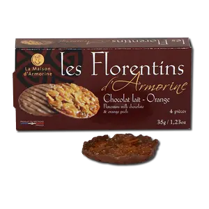 Les Florentins Orange milk chocolate 4 pieces