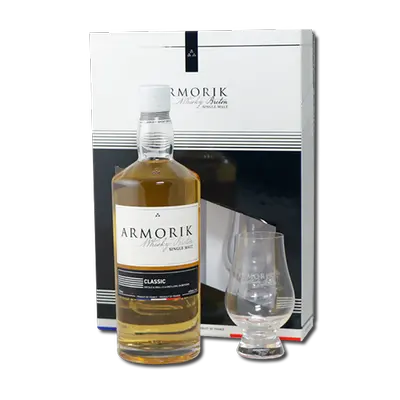 Single Malt Whisky Armorik Double Maturation Coffret 2 verres