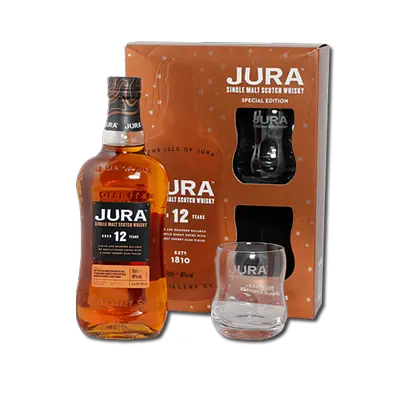 Single Malt Whisky Isle of JURA 12 ans Coffret 2 verres